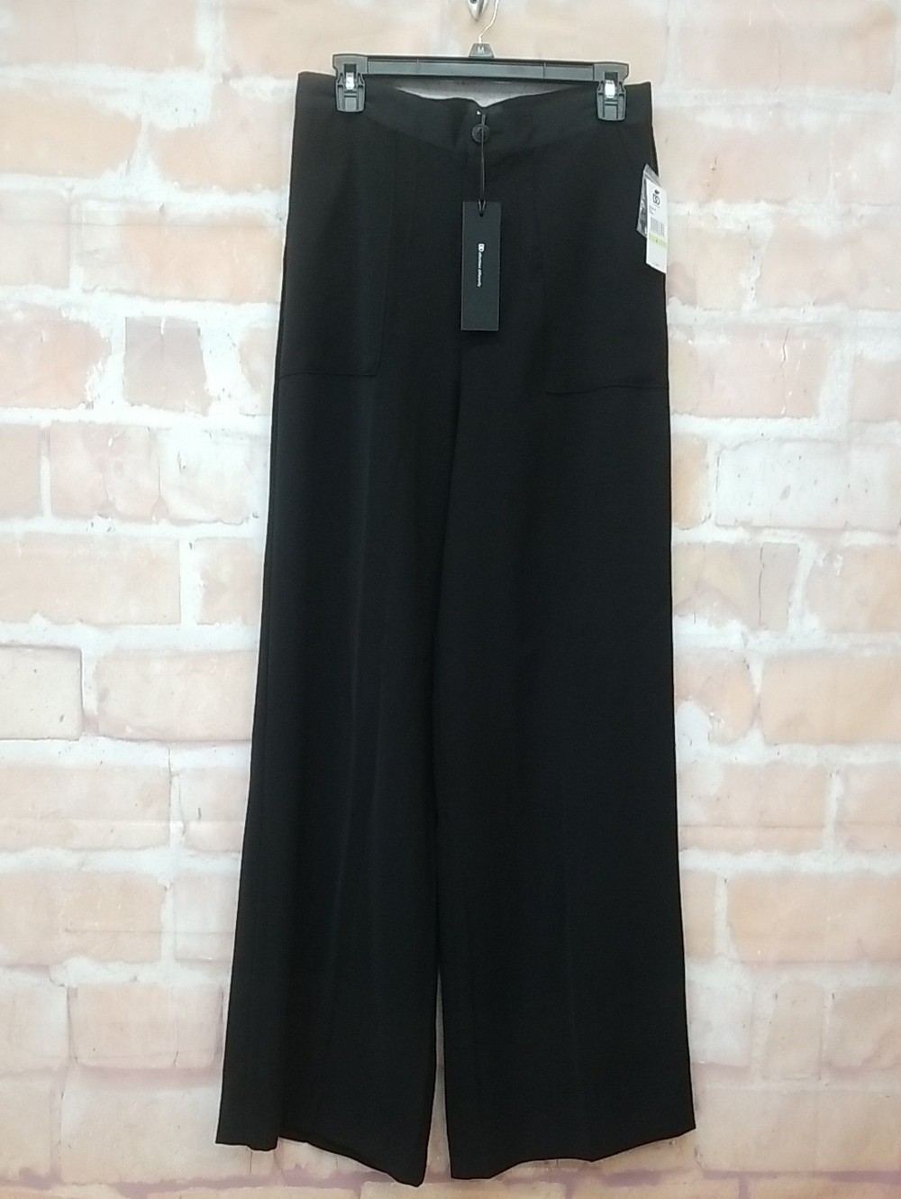 NWT Dee Ocleppo Size 4 Wide-Leg High-Waist Pants - Black